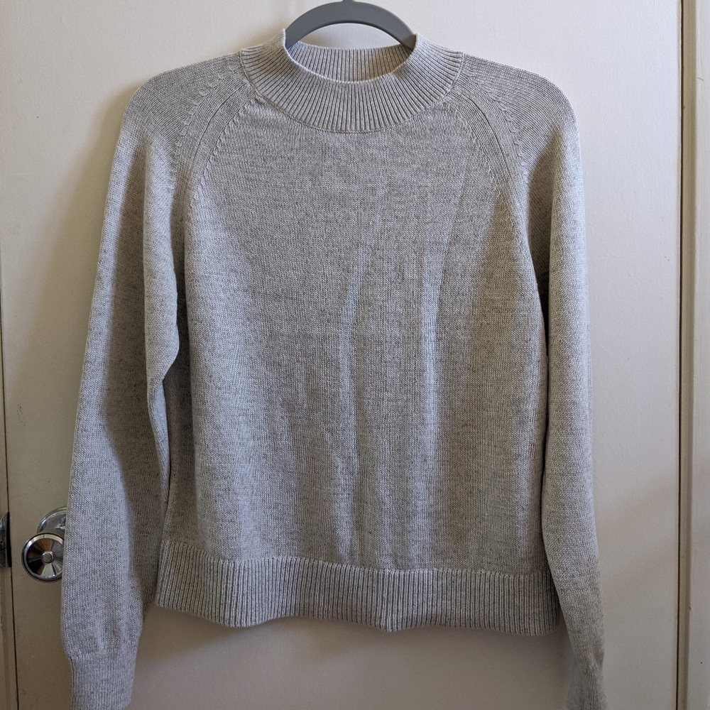 Everlane cotton mockneck crop NWT